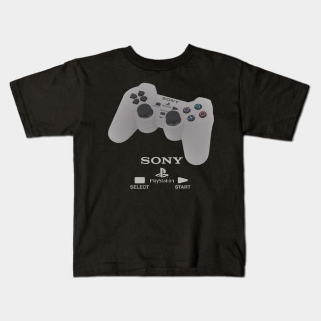 PlayStation Controller Semi-Simplistic Dark Kids T-Shirt by chrisjaymountain96